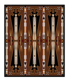 Brown, black, beige, red and white XL area rug - Made in the USA - Your Western Decor