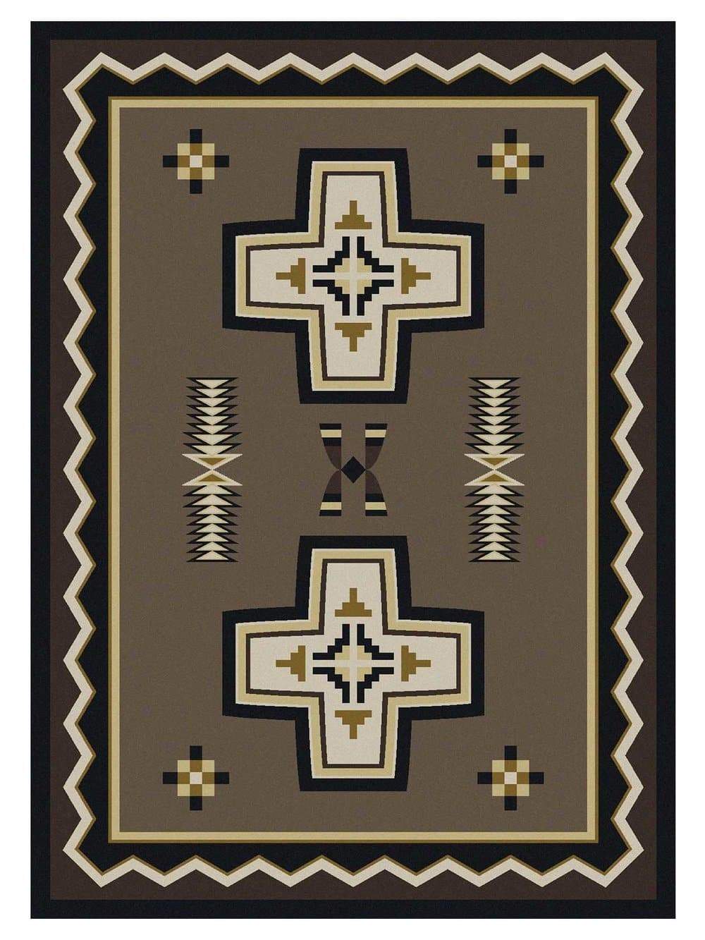 Saint Cross Taupe Rugs & Runners - American Made - Your Western Decor