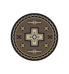 Saint Cross Taupe Round Area Rug - American Made - Your Western Decor