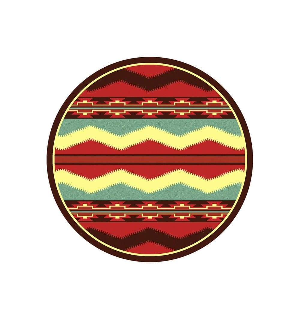 Scout Fiesta Colorful 8ft Round Area Rug - Made in the USA - Your Western Decor, LLC