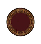 Cimarron Red 8' Round Area Rug made in the USA - Your Western Decor