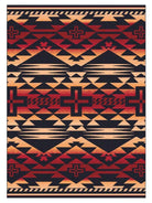 Rustic Cross Southwest Area Rug Burnt Red - Made in the USA - Your Western Decor