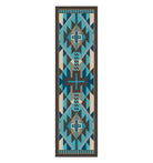 Rustic Cross Southwest Floor Runner - Turquoise - Made in the USA - Your Western Decor