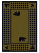 Bear Refuge Rugs  Green - Made in the USA - Your Western Decor