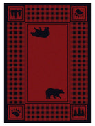 Bear Refuge Rugs  Red - Made in the USA - Your Western Decor