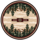 Autumn Point Cabin 8' Round Area Rugs - Your Western Decor