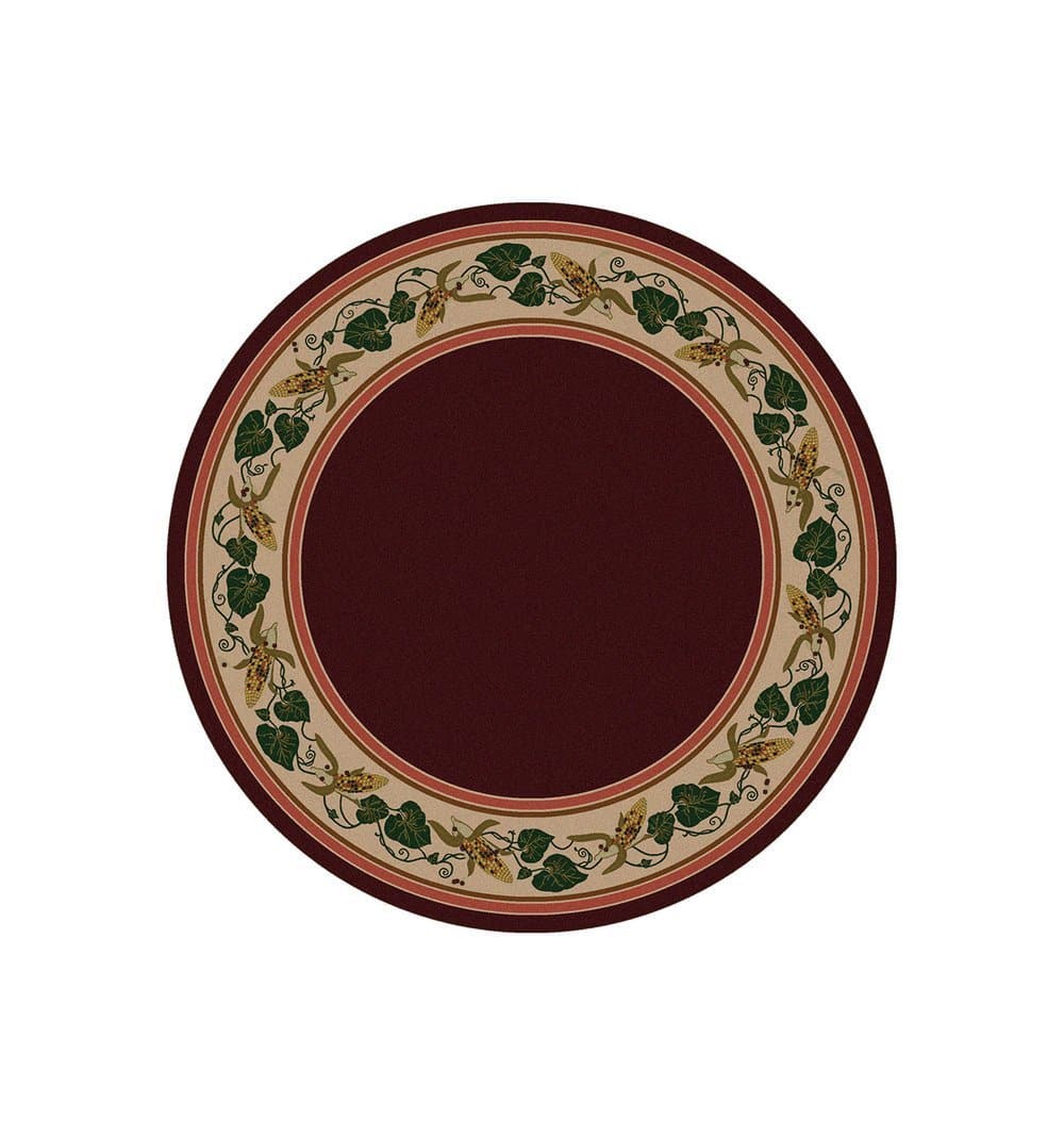 Three Sisters Garnet 8' Round Area Rug - Made in the USA - Your Western Decor, LLC