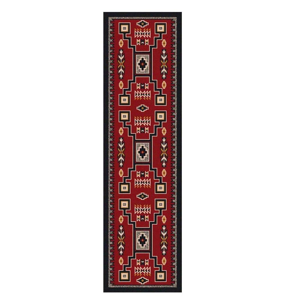 Old Crow floor runner in red - made in the USA - Your Western Decor