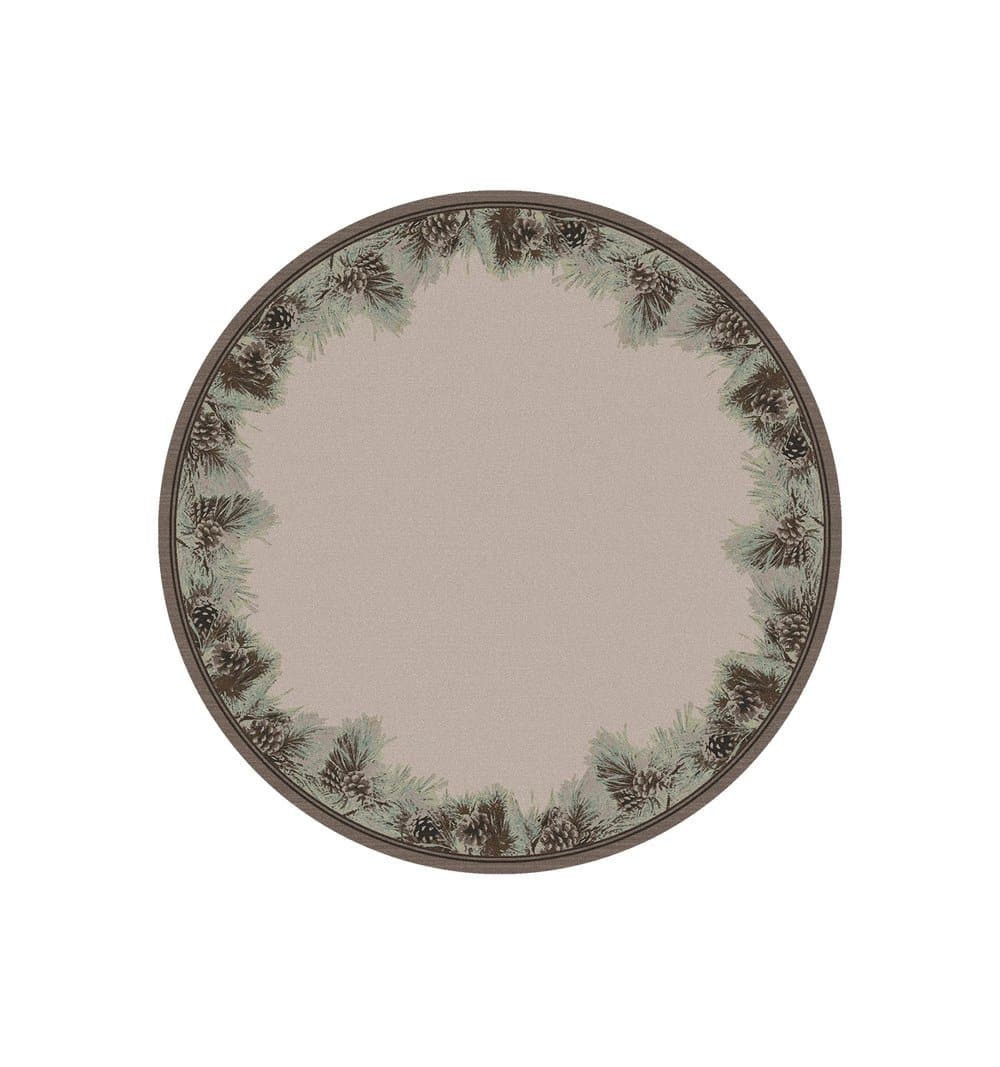 Pines & Needles Cabin Round Area Rug - Made in the USA - Your Western Decor