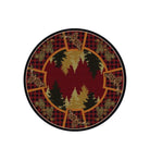 Plaid Woodsman 8' Round Area Rug - Made in the USA - Your Western Decor