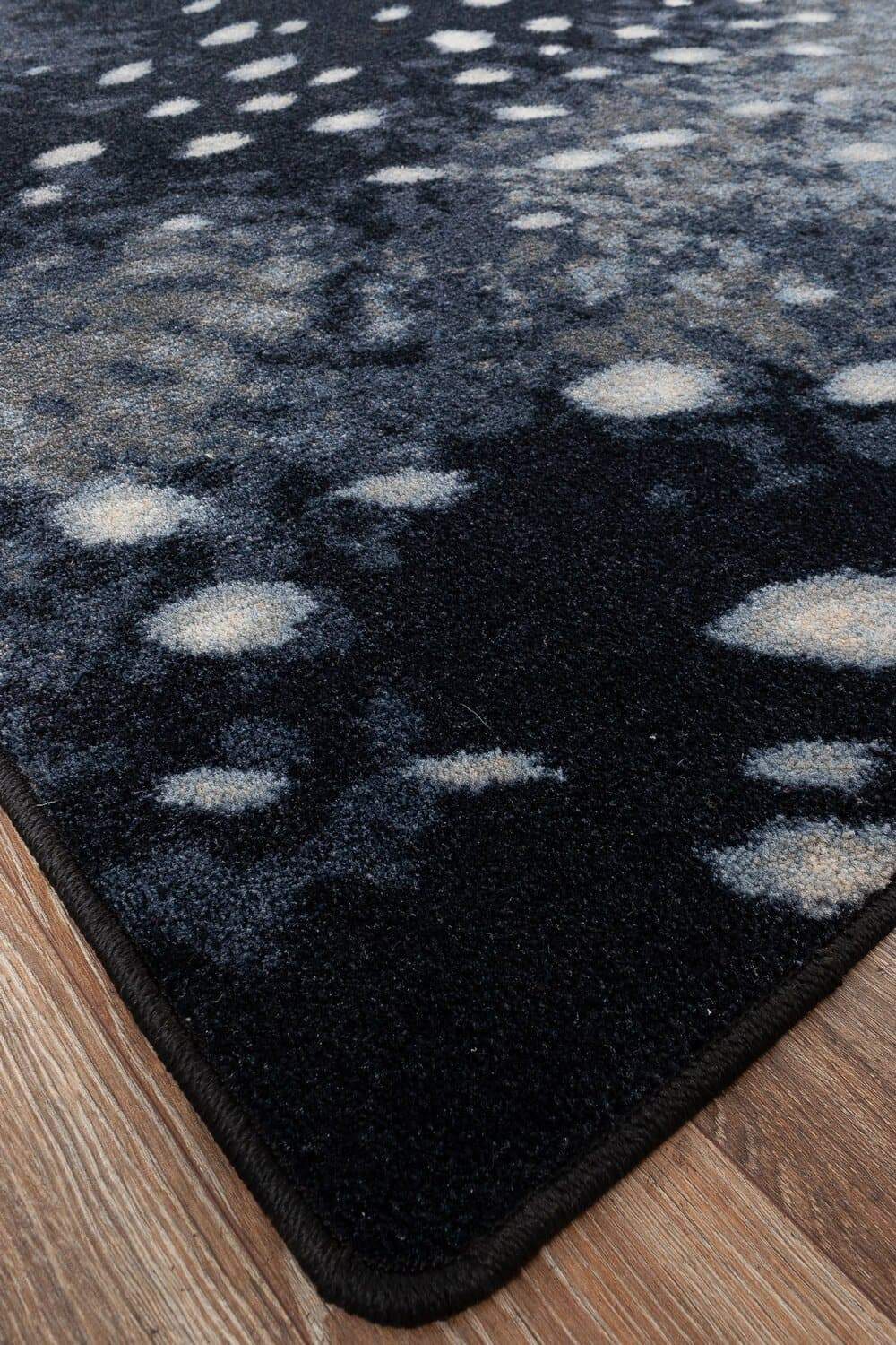 Spotted Night Hide Rug Corner Detail - Made in the USA - Your Western Decor