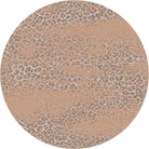 Snow Leopard Distressed Blush Round Area Rug - Your Western Decor, LLC