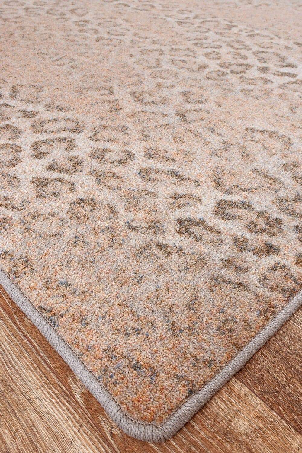 Snow Leopard Distressed Blush Rugs Detail - Your Western Decor, LLC