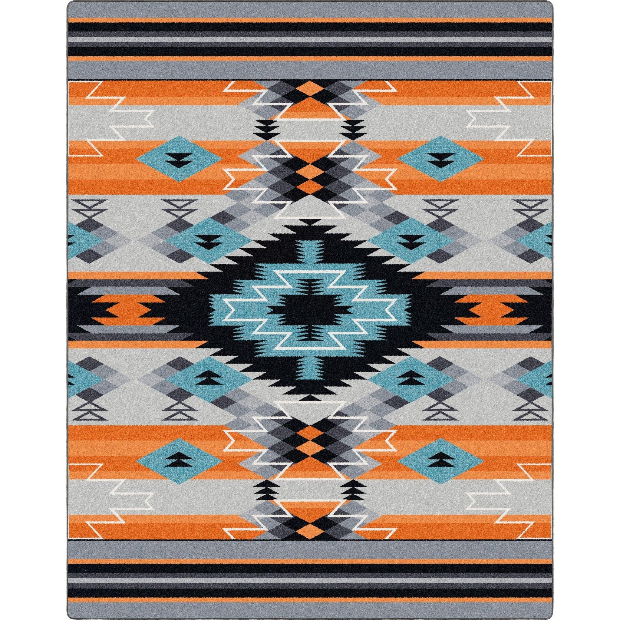 Fire Radio Waves Rug 11X13 - Your Western Decor