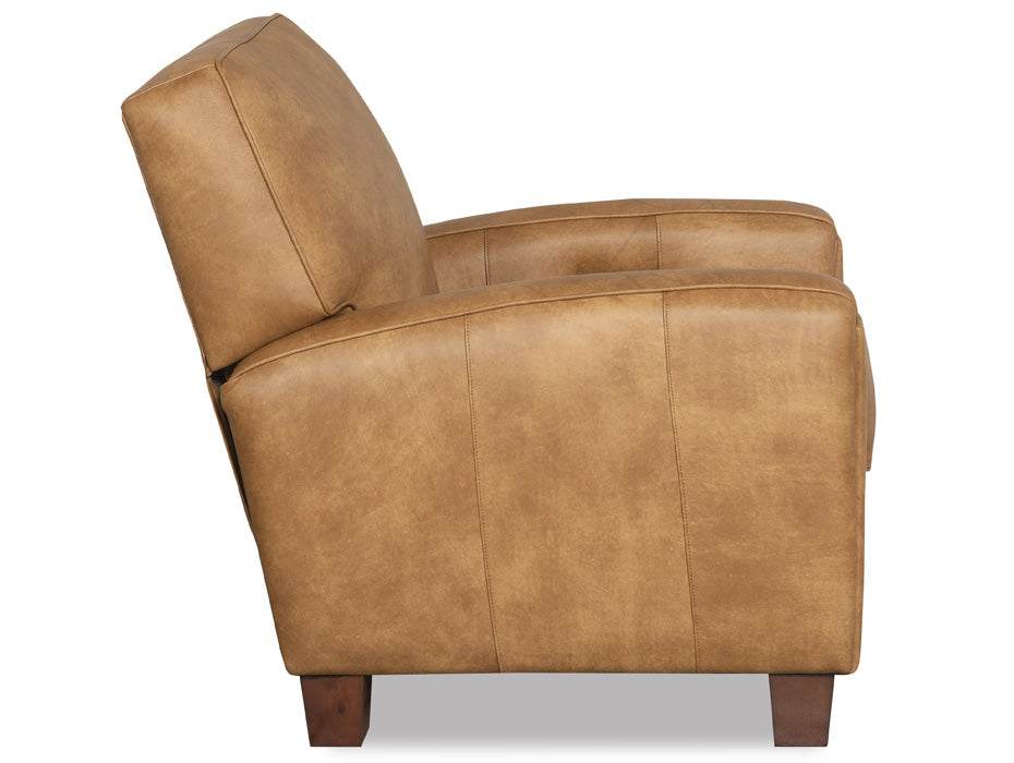 Houk tan leather recliner side - Your Western Decor