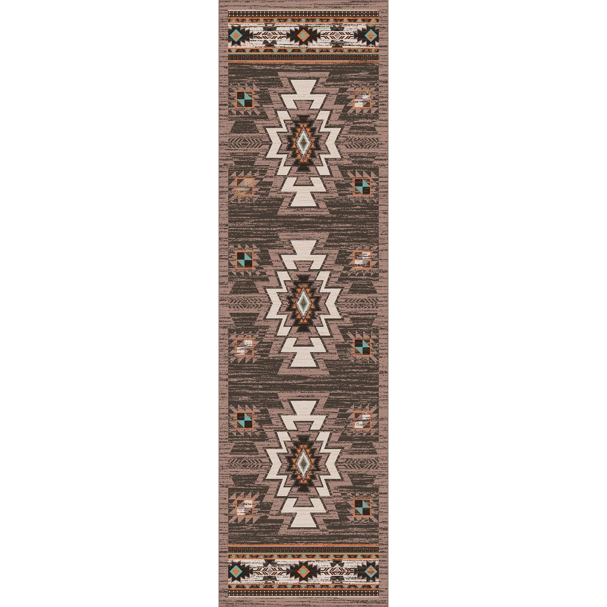 Ilhicamina Aztec Pattern Floor Runner made in the USA - Your Western Decor