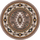 Ilhicamina Aztec Pattern Round Rug - American made rugs - Your Western Decor