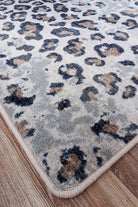 Natural leopard print area rug serged edge. Made in the USA - Your Western Decor, LLC