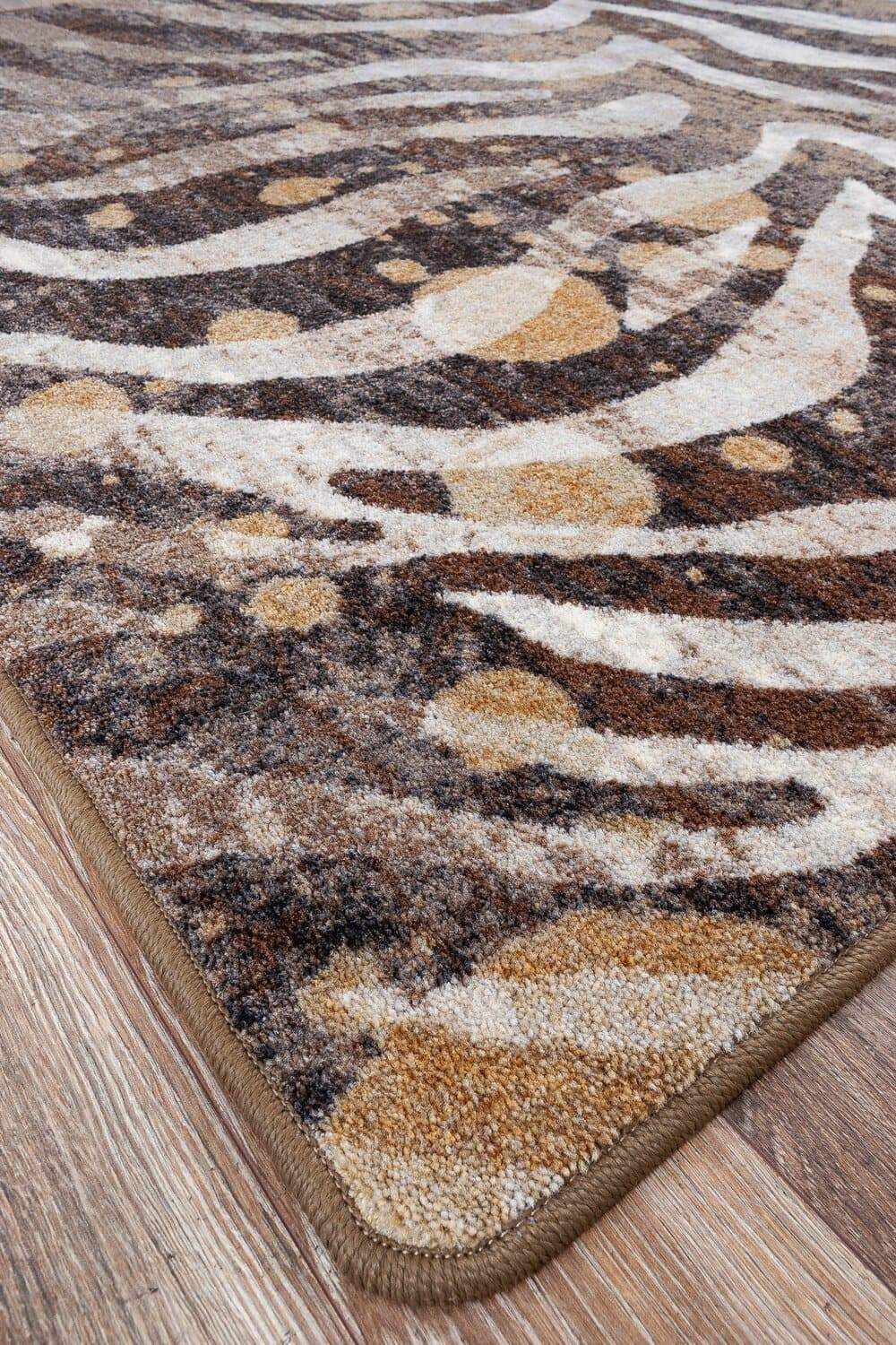 Gold metallic splash over zebra print. Rugs made in the USA. Your Western Decor