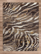 Zebra print rugs with metallic gold splash. Rugs made in the USA. Your Western Decor