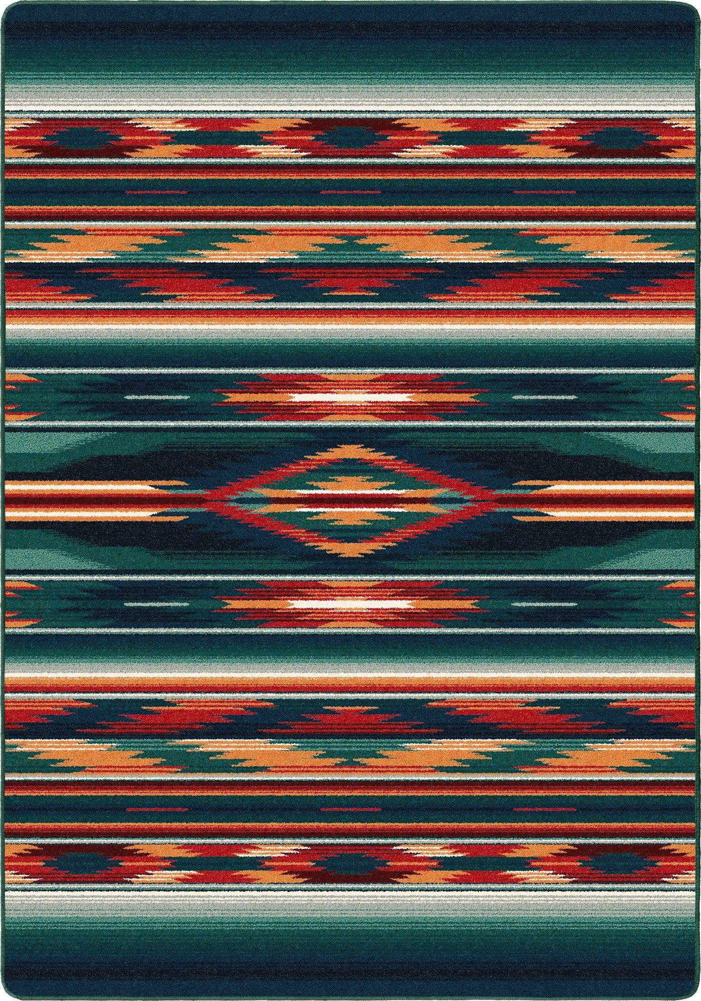 Multi Emerald Area Rugs & Runners - Rug made in the USA - Blue Mountain Brands American Made Home Decor