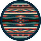 Multi Emerald Round Area Rug - Rugs made in the USA - Blue Mountain Brands USA Home Decor