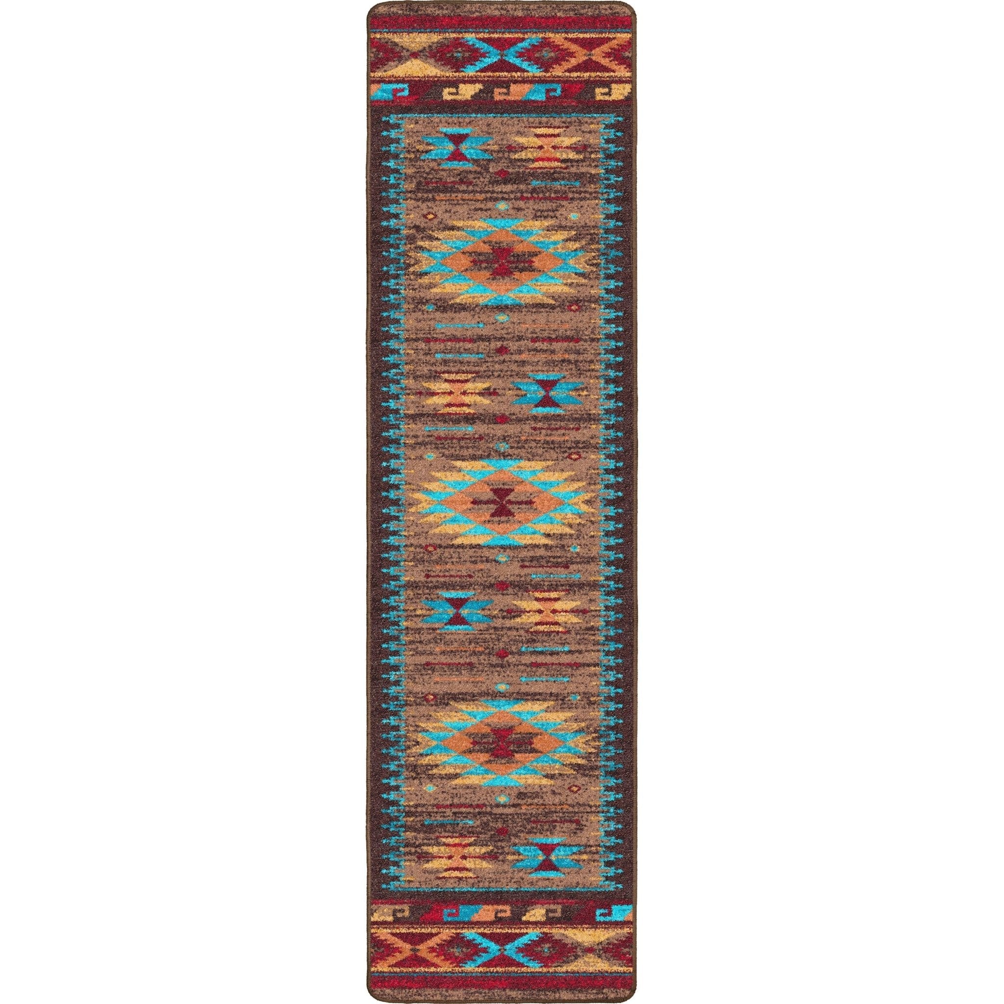 Ohtli Multi Color Aztec Floor Runner - Your Western Decor