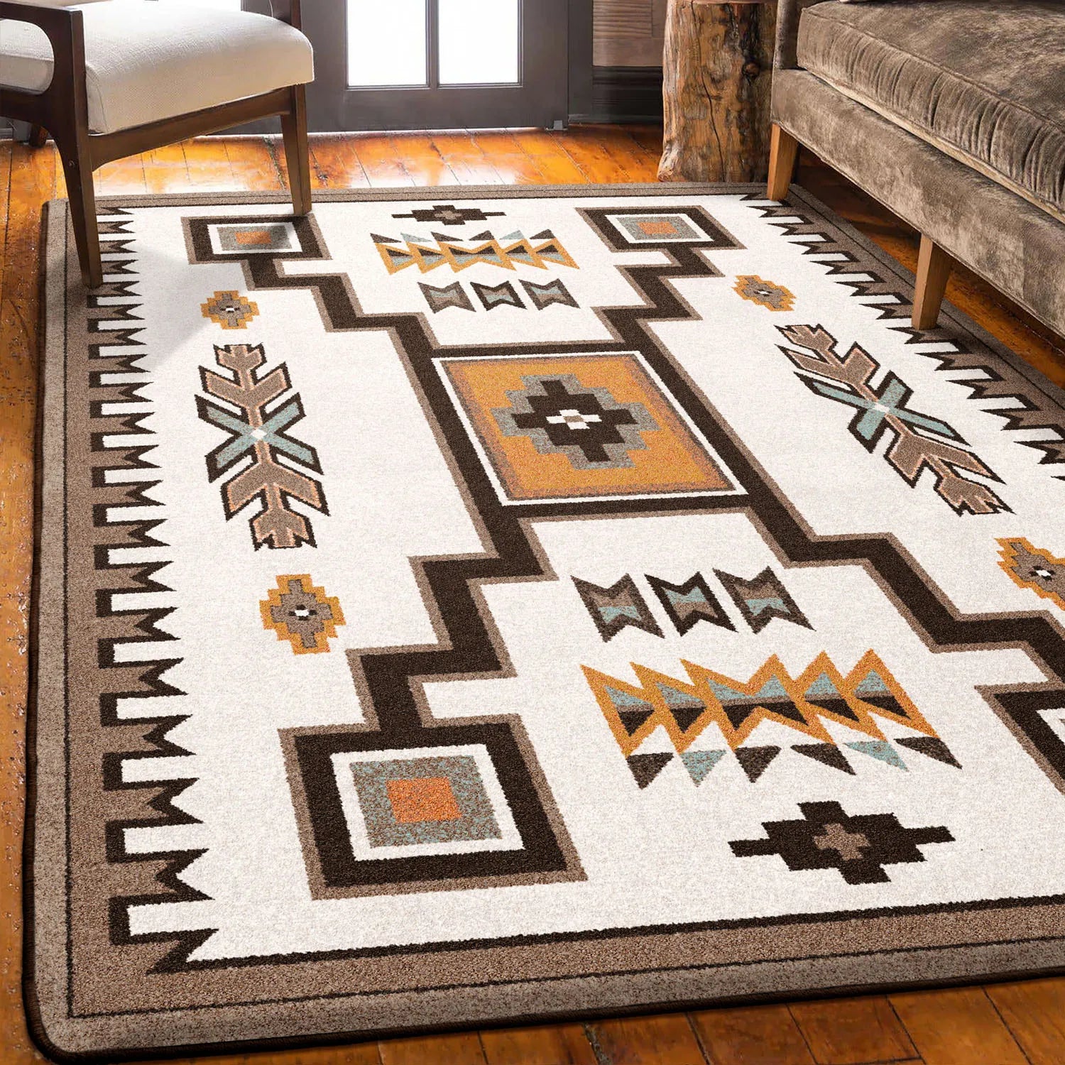 Old crow worn saddle area rug - Your Western Decor