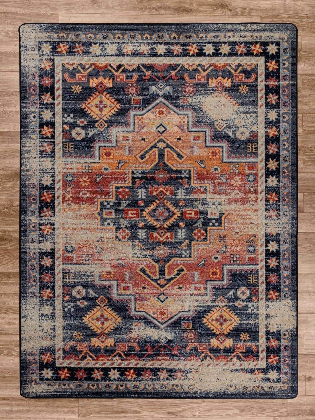 Persian Version Distressed Sunset Rugs - Your Western Decor, LLC