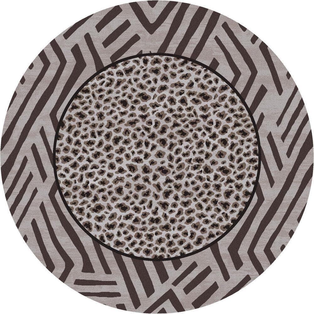 Saharan Roots Leopard 8' Round Area Rug - Made in the USA - Your Western Decor
