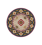 Whiskey river beige Aztec area round rug. Made in the USA. Your Western Decor