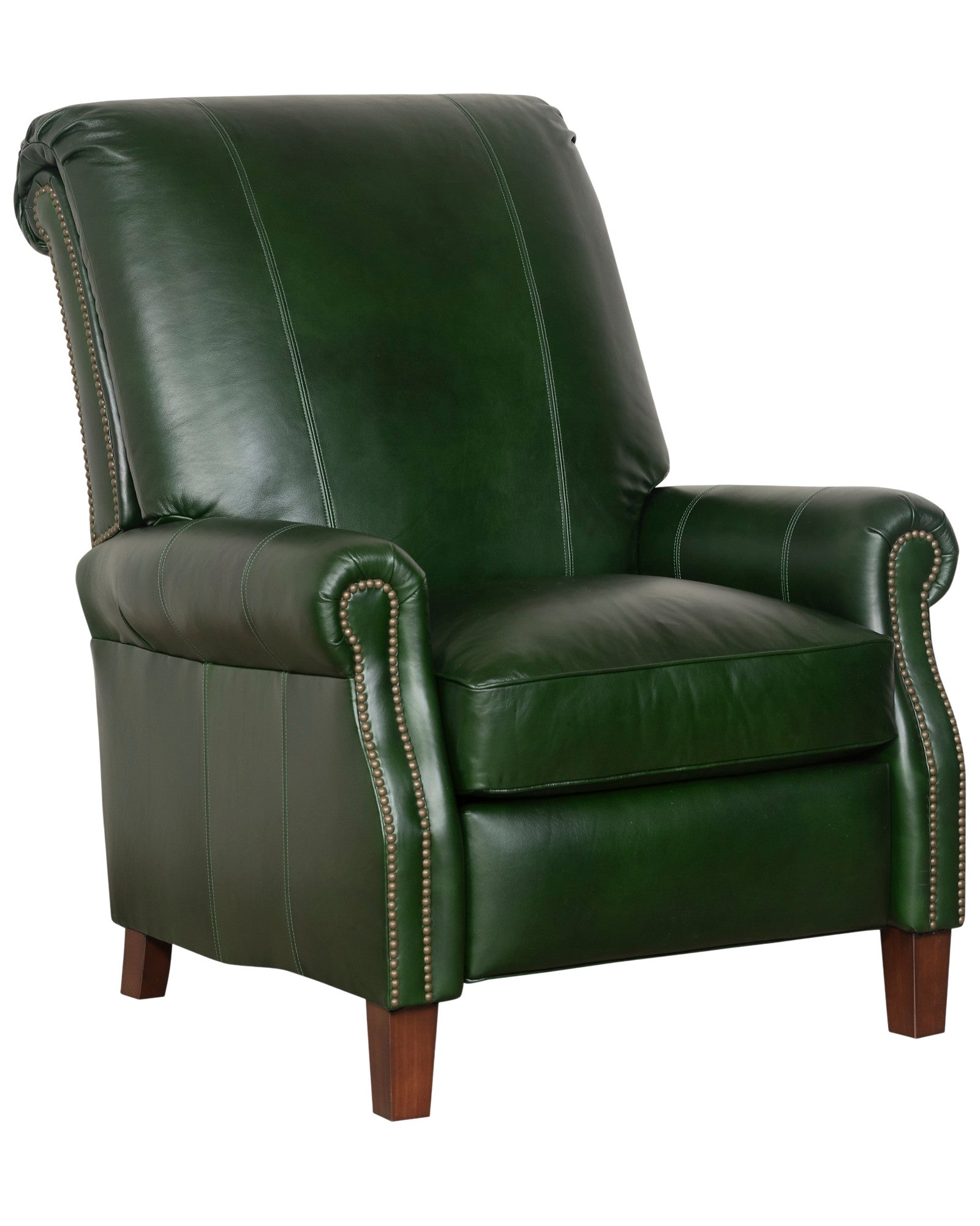 American made custom oversized green leather recliner