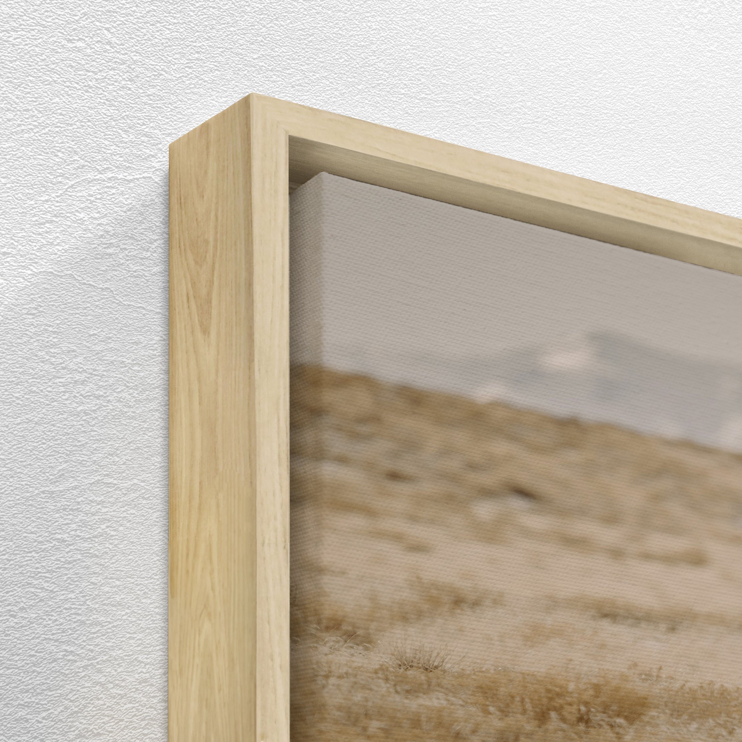 Wood frame detail on canvas art - Your Western Decor