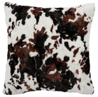 Tri color faux cuddle fur euro sham in tri color cowhide print - Blue Mountain Brands USA