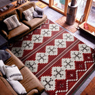 Aspen Area Rug in Reds 8x11 made in the USA - Blue Mountain Brands USA
