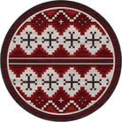 Aspen Area Rug in Reds 8' Round made in the USA - Blue Mountain Brands USA Home Decor