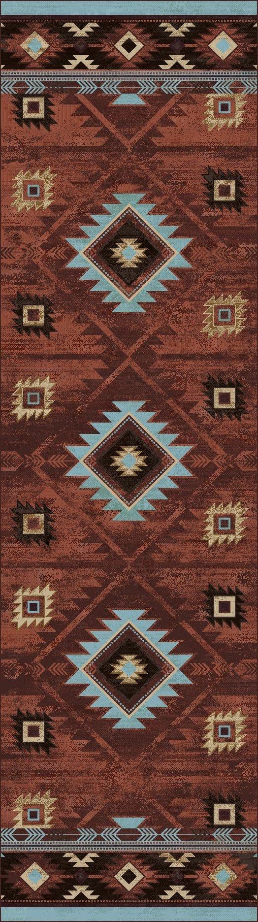 Aztec Whiskey River Rugs in Rust - Your Western Decor