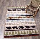 Bear Trails Forest Area Rug - Lodge style rugs made in the USA - Your Western Decor