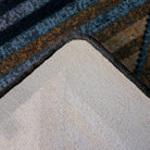 American made Southwest Bison Black Russet Area Rug backing - Blue Mountain Brands USA