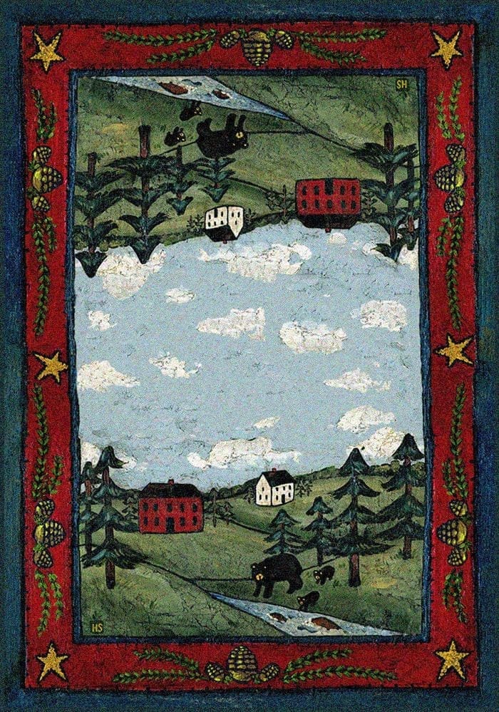 Black Bear Creek Rug 5x8 made in the USA - Your Western Decor