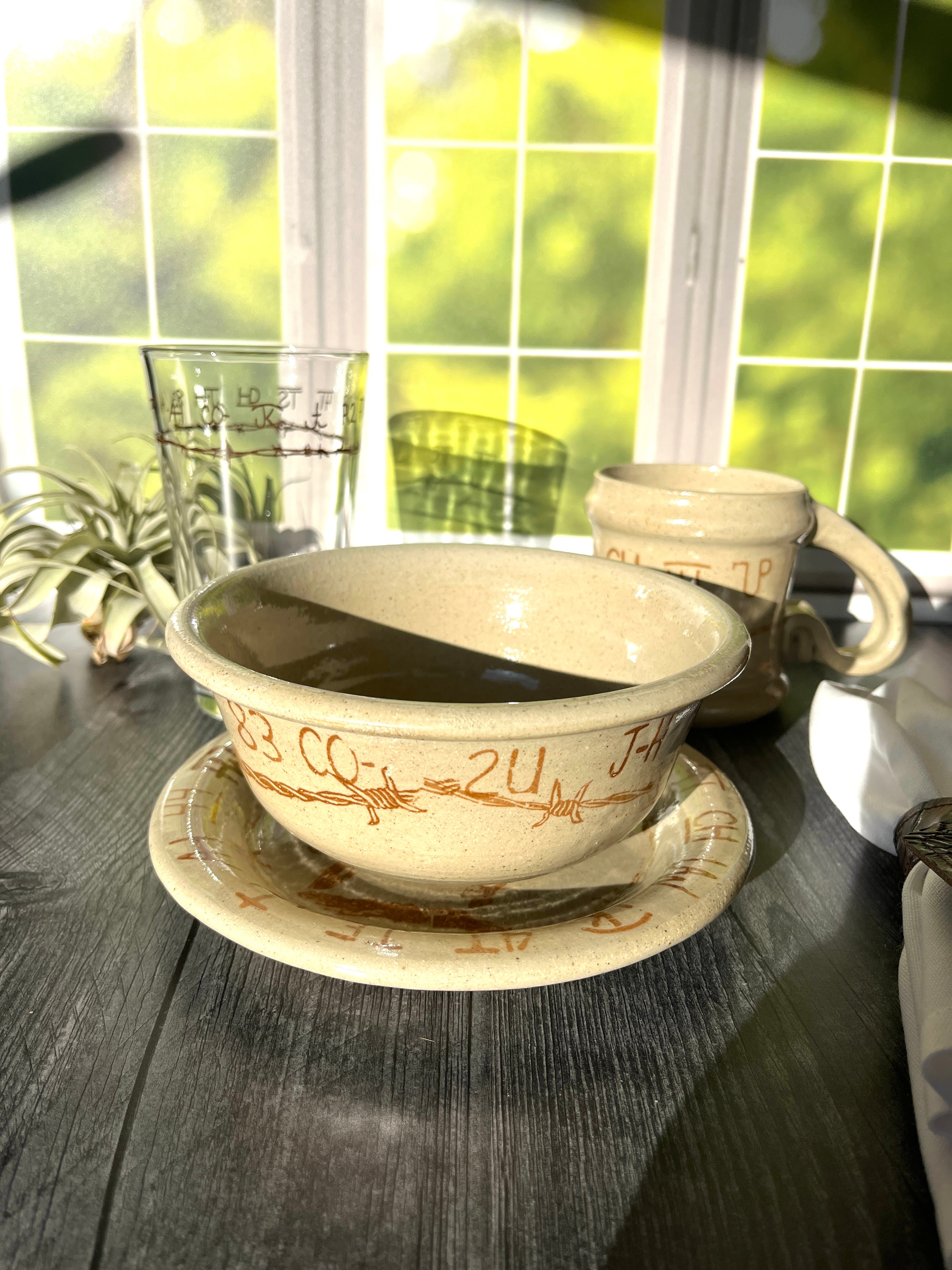 Blue Mountain Brands Cereal Bowl, Bread Plate and Glassware made in Oregon