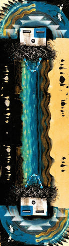 Boogie in Blue - Artist Floor Runner - Rugs made in the USA - Your Western Decor