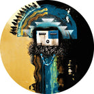 Boogie in Blue - Artist Round Area Rug - Rugs made in the USA - Your Western Decor