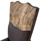 Leather and Brindle Cowhide Office Chair - American made furniture by Blue Mountain Bands USA