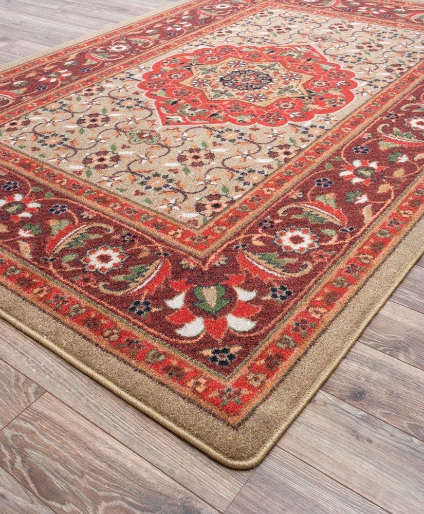 Bristol Blaze Area Rug Corner Detail - Made in the USA - Your Western Decor