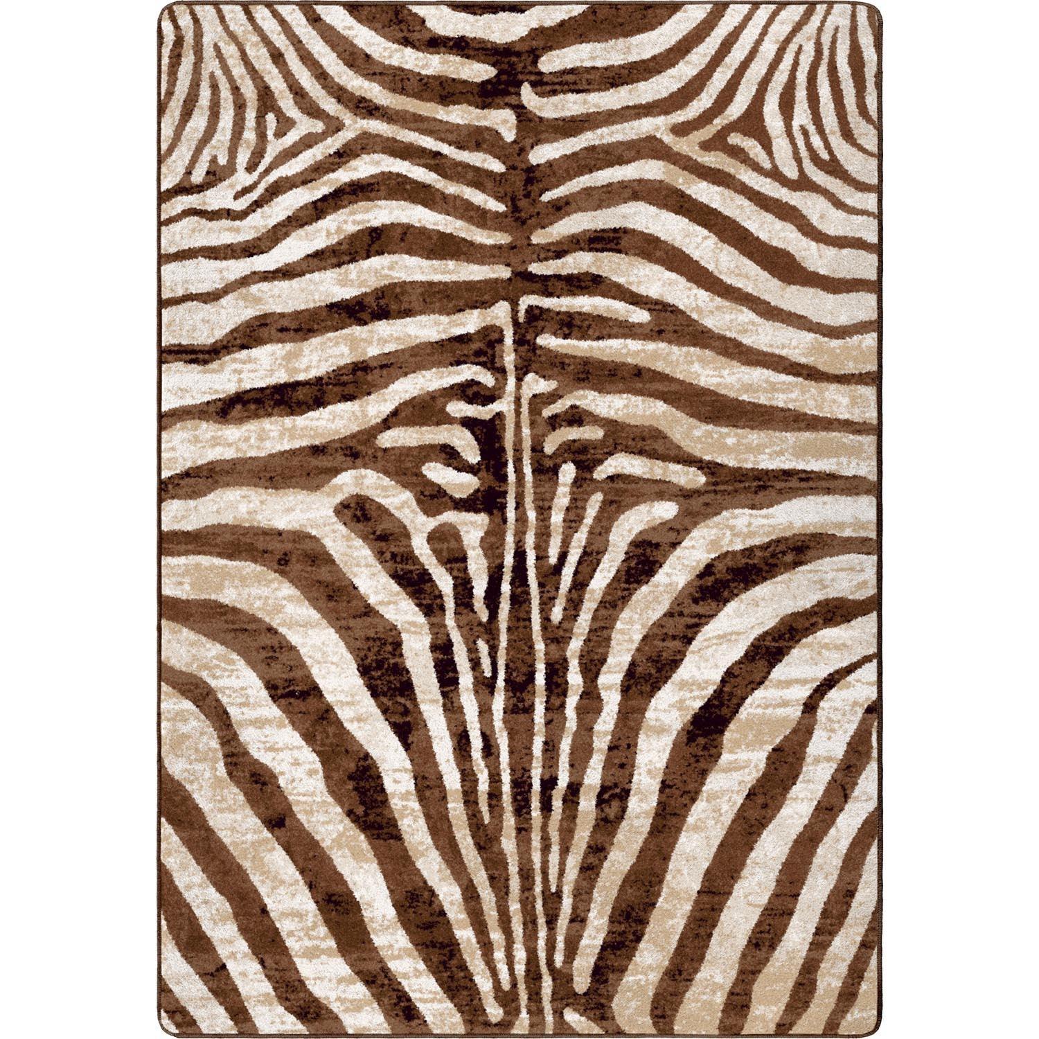 Brown Zebra Print Area Rugs - Blue Mountain Brands USA Luxury Furnishings & Decor