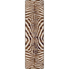 Brown Zebra Print Floor Runner - American Made Rugs - Blue Mountain Brands USA Luxury Furnishings & Decor