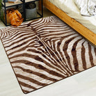 Brown Zebra Print Rugs made in the USA - Blue Mountain Brands USA Luxury Furnishings & Decor
