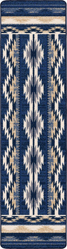 Cornflower Aztec Floor Runner - Rugs Made in the USA - Your Western Decor