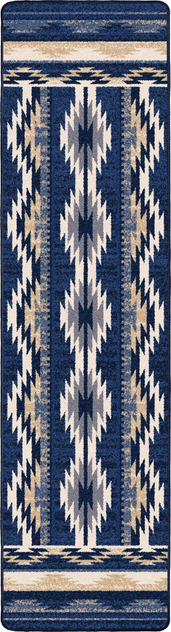 Cornflower Aztec Floor Runner - Rugs Made in the USA - Your Western Decor